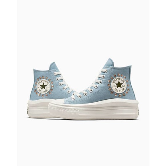 CONVERSE Chuck Taylor All Star Move Platform Embroidery Women Size 8 - Picture 4 of 6